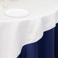 72"x72" White Lamour Satin Table Overlay, Square Tablecloth Topper
