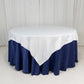 72"x72" White Lamour Satin Table Overlay, Square Tablecloth Topper