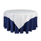 72"x72" White Lamour Satin Table Overlay, Square Tablecloth Topper