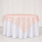 10 Pack Blush Organza Table Overlay 72"x72" - Sheer Table Topper