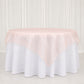 10 Pack Blush Organza Table Overlay 72"x72" - Sheer Table Topper