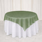 10 Pack Dusty Sage Green Organza Table Overlay 72"x72" - Sheer Table Topper