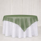 10 Pack Dusty Sage Green Organza Table Overlay 72"x72" - Sheer Table Topper