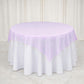 10 Pack Lavender Lilac Organza Table Overlay 72"x72" - Sheer Table Topper