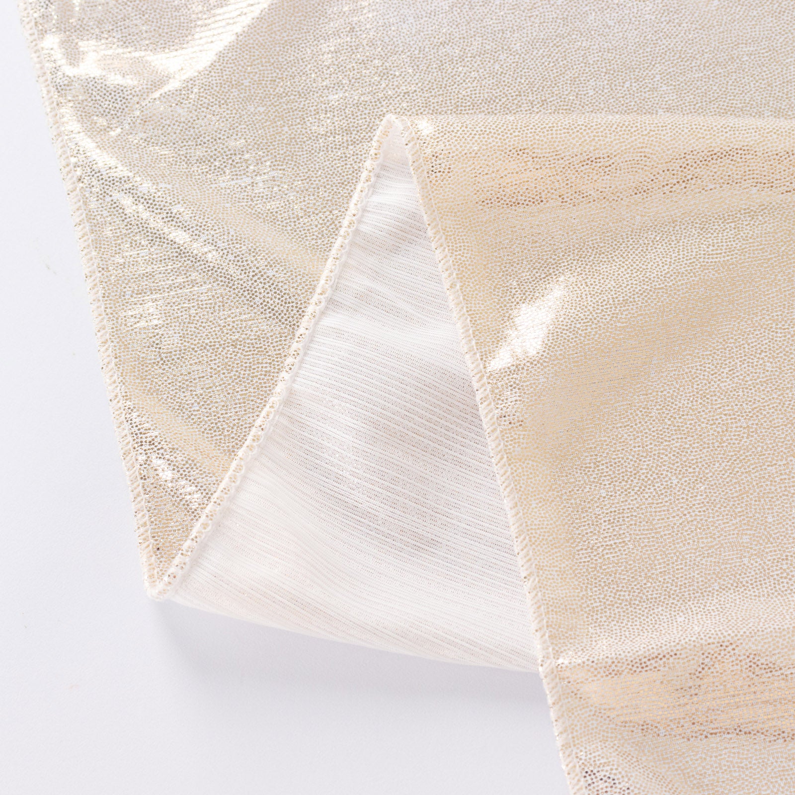 Beige shimmer sequin dots table overlay, 72"x72", wrinkle-free sparkle.