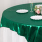 72"x72" Hunter Emerald Green Shimmer Sequin Dots Table Overlay