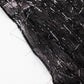 72" Black Metallic Fringe Shag Tinsel Square Polyester Table Overlay