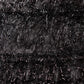 72" Black Metallic Fringe Shag Tinsel Square Polyester Table Overlay