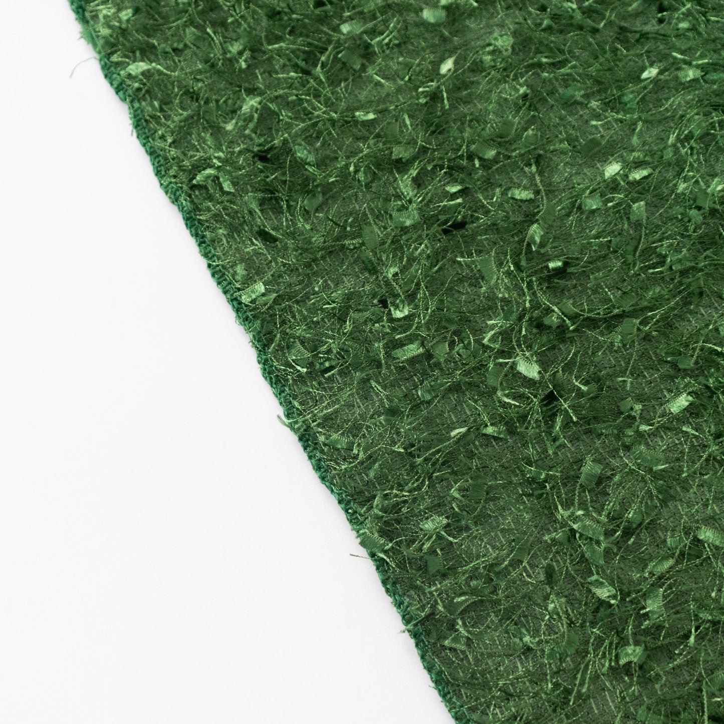 72"x72" Green Fringe Shag Square Polyester Table Overlay