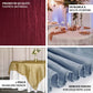 72"x72" Dusty Blue Accordion Crinkle Taffeta Table Overlay, Square Tablecloth Topper