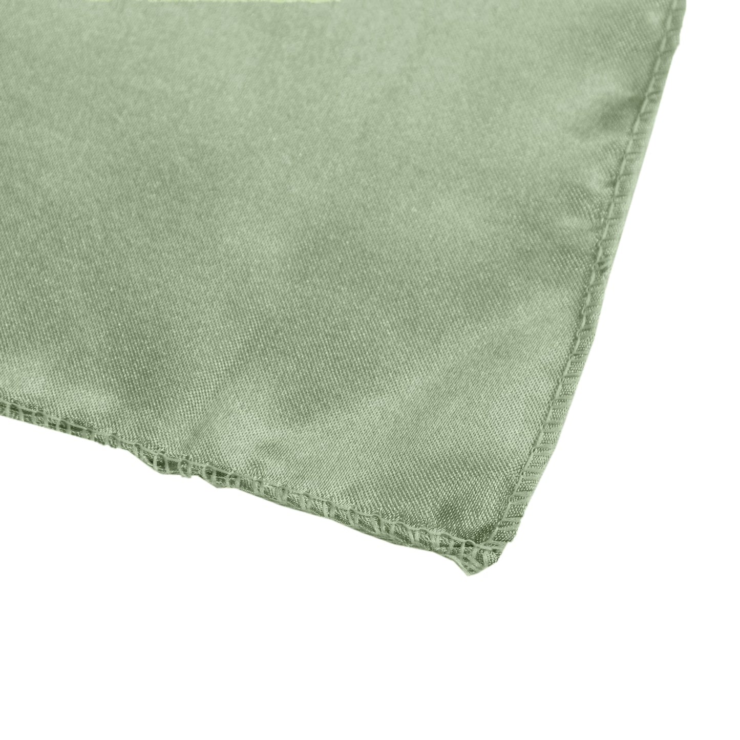 90" Sage Green Satin Overlay Square Table Overlay