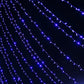 Blue twinkle fairy lights curtain string lights, 10ft x 20ft, 8 modes.