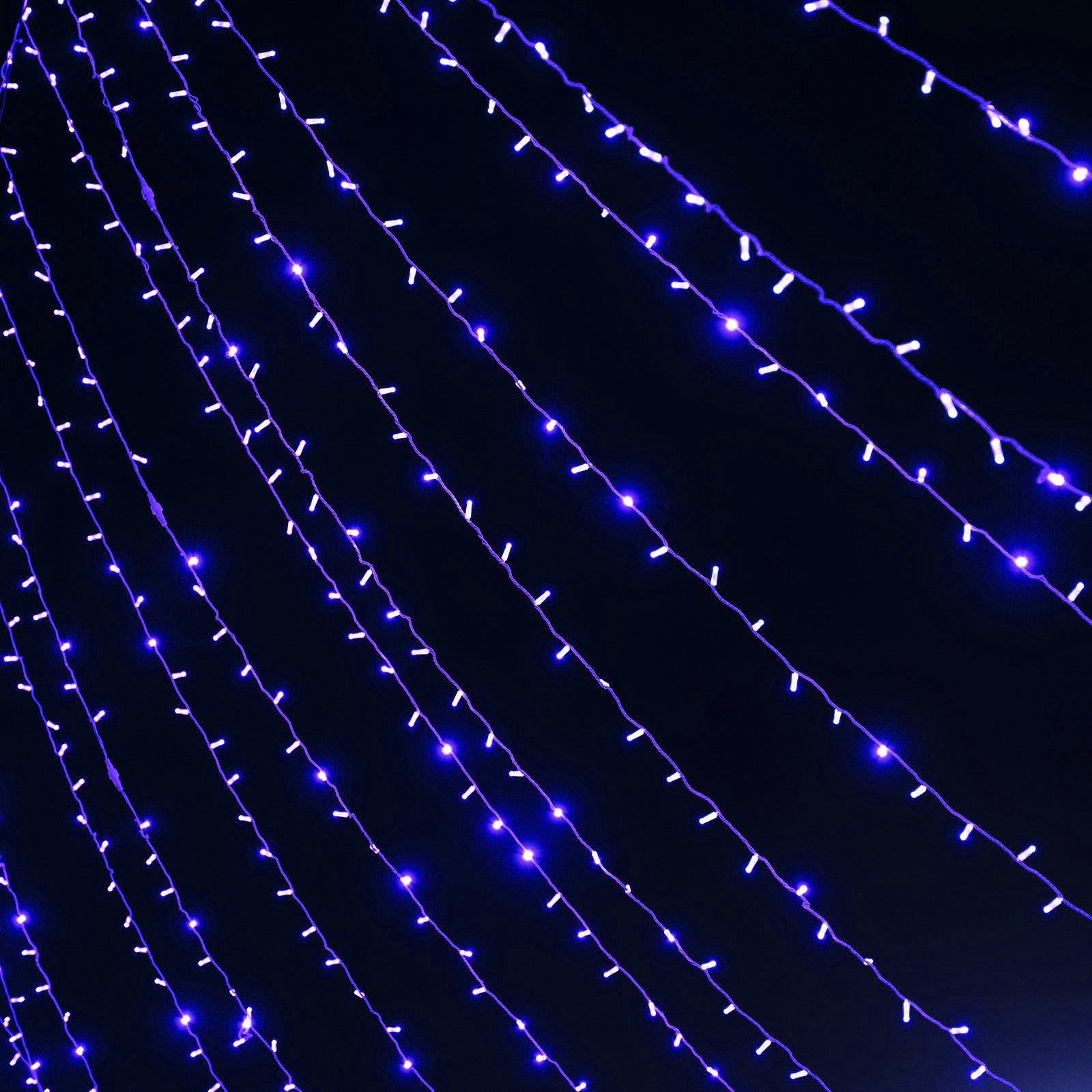 Blue twinkle fairy lights curtain string lights, 10ft x 20ft, 8 modes.