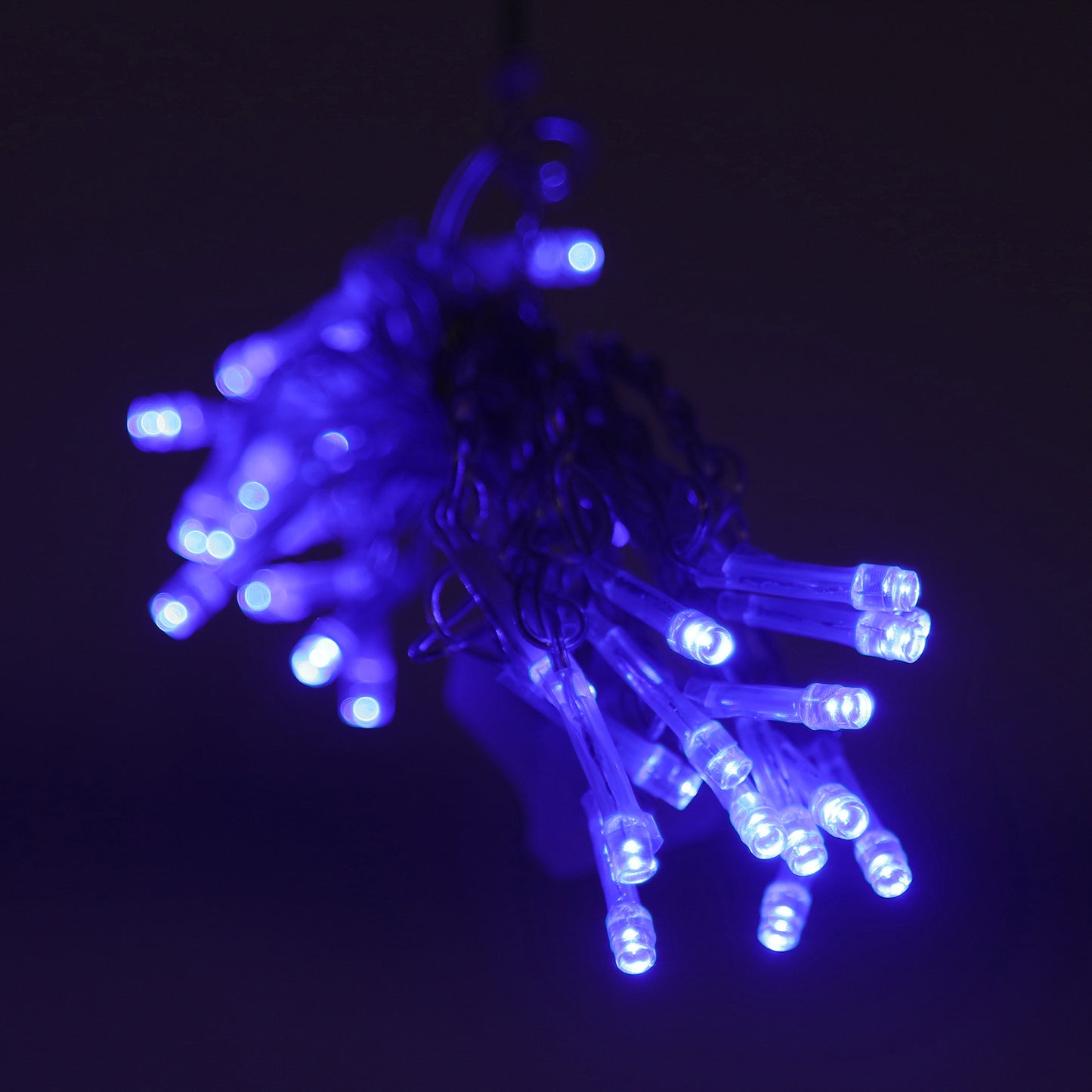 Blue LED twinkle fairy lights, 10ftx20ft, with 8 modes for festive decor.