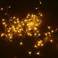 Warm white 600 LED curtain string lights with 8 modes, plug-in connectable. #whtbkgd