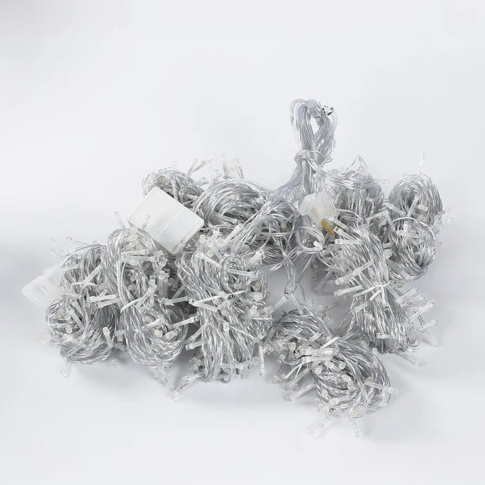 10ft x 40ft Warm White 1200 LED Curtain String Lights with 8 Modes & Inline Memory Controller, Plug-In End-to-End Connectable Fairy Lights for Indoor Outdoor Use