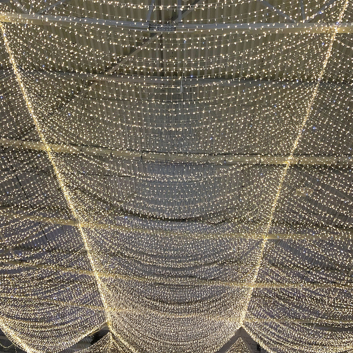 10ft x 40ft Warm White 1200 LED Curtain String Lights with 8 Modes & Inline Memory Controller, Plug-In End-to-End Connectable Fairy Lights for Indoor Outdoor Use