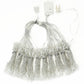 Cool white LED curtain string lights with 8 modes and memory controller.