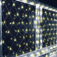 Clear 600 LED fish net lights with fairy string design, 8 modes.