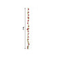 7ft red silk rose flower garland vine string lights with warm white LEDs