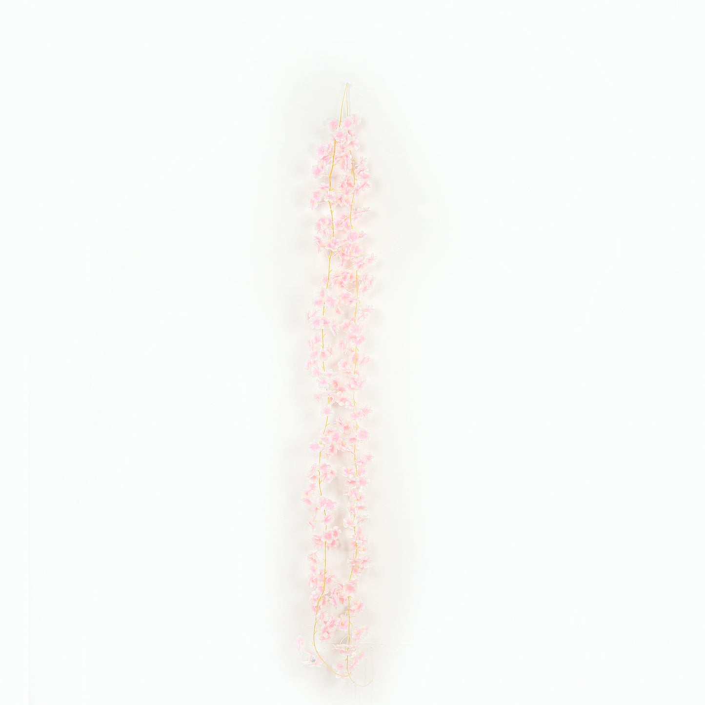 Blush cherry blossom garland LED string lights, 6ft, warm white glow.