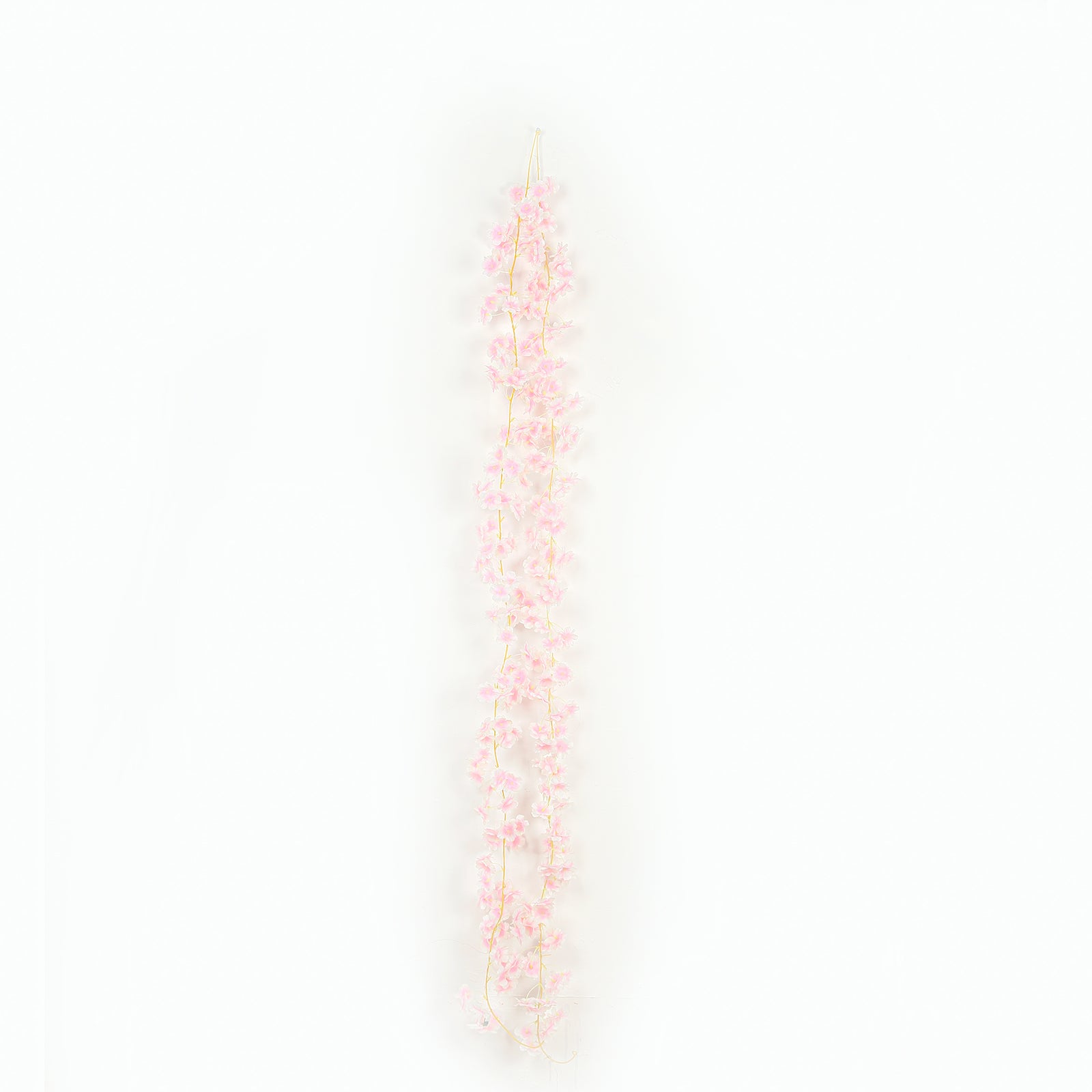 Blush cherry blossom garland LED string lights, 6ft, warm white glow.