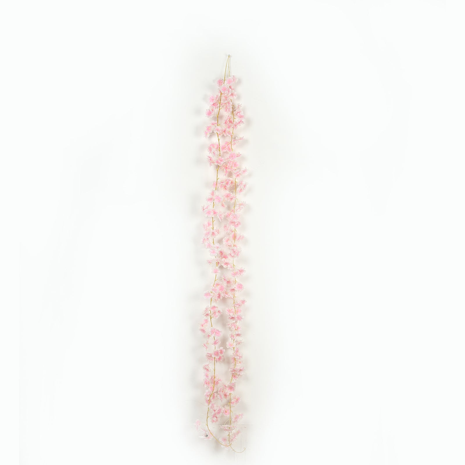 Warm white artificial cherry blossom garland LED string lights, 6ft long.
