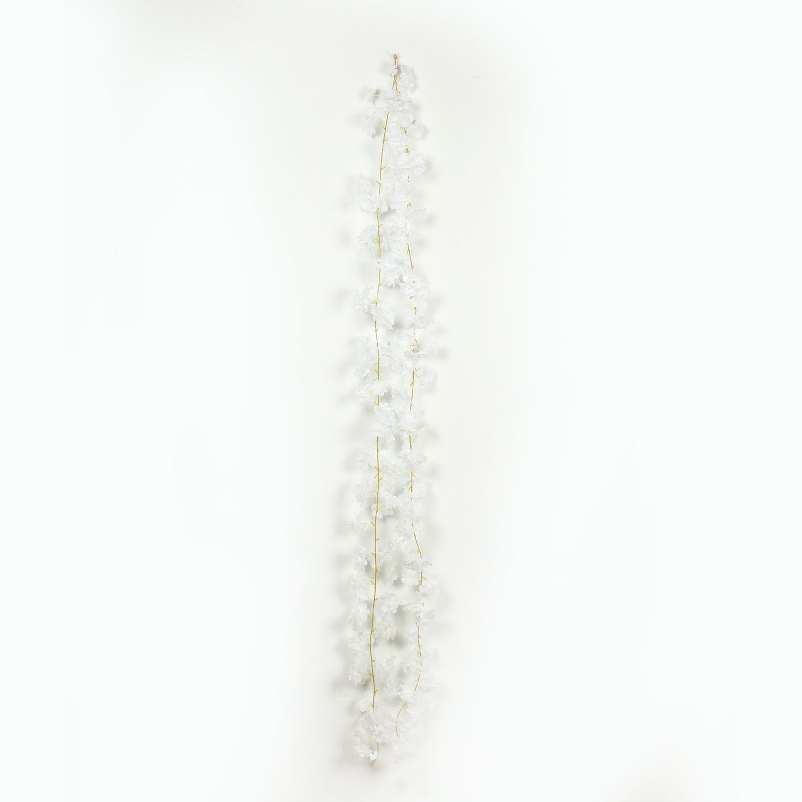 Warm white cherry blossom garland LED string lights on a 6ft hanging display.