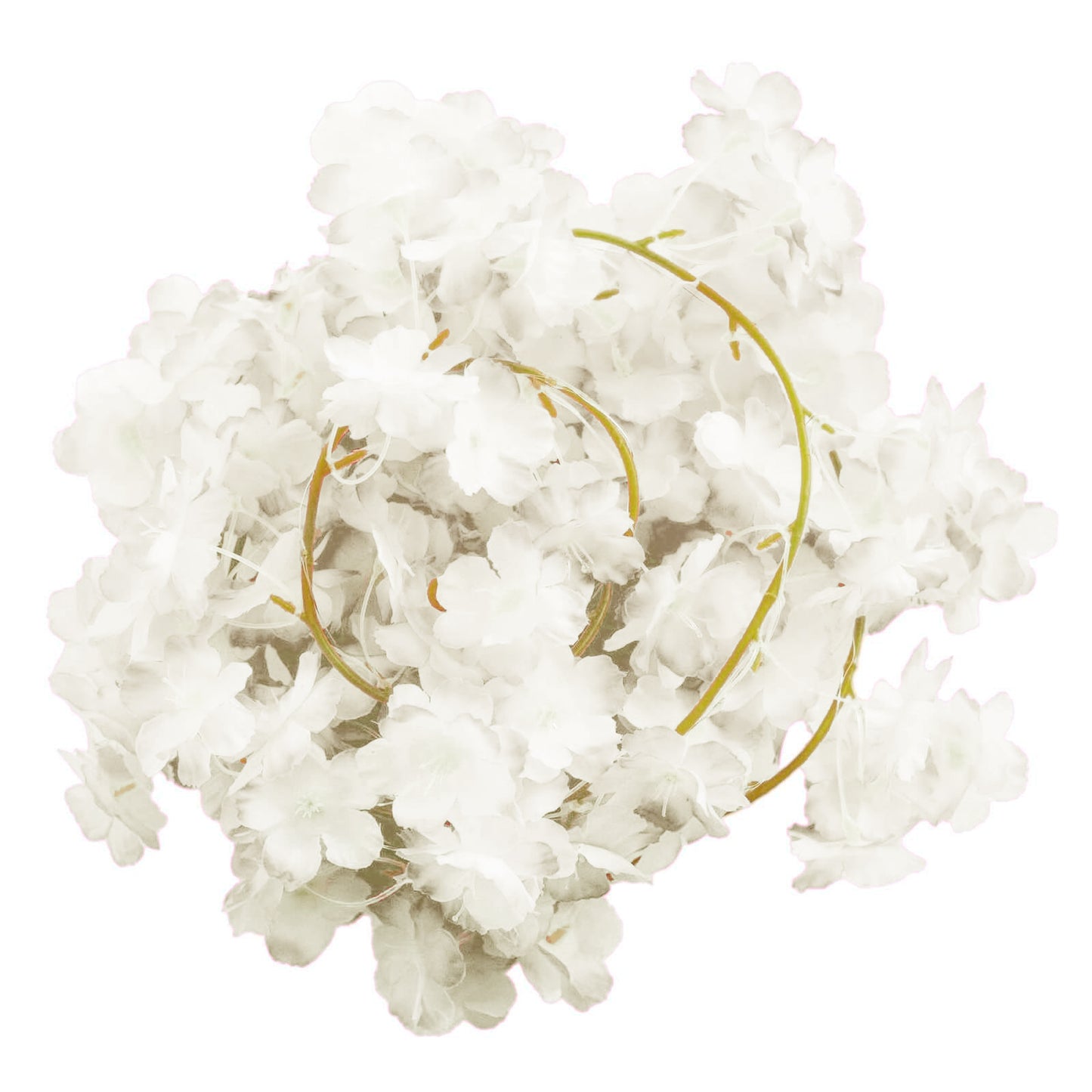 Warm white artificial cherry blossom garland LED string lights, 6ft.