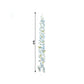2 Pack Blue Jasmine Silk Flower Garland with Warm White LED Lights, 6ft long.