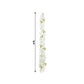 White jasmine silk flower garland with warm white LED fairy lights, 6ft long.