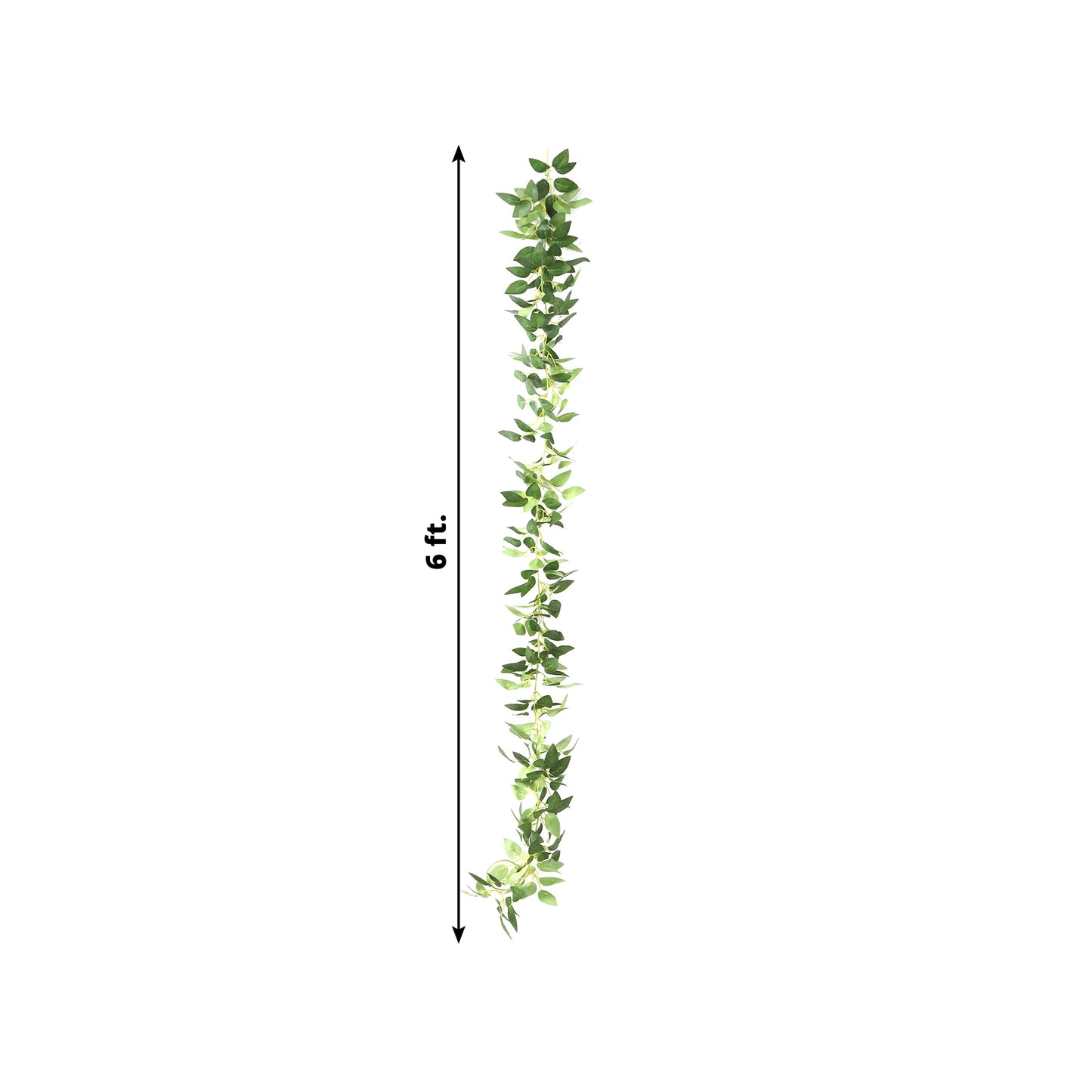 6ft lighted green rose leaf vine garland for home and wedding decor