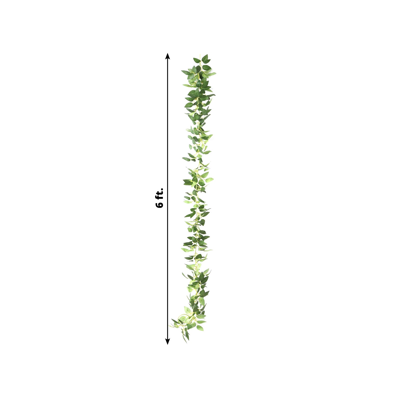 6ft lighted green rose leaf vine garland for home and wedding decor