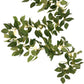 6ft lighted green rose leaf vine garland string lights for decor