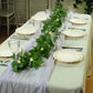 6ft lighted green rose leaf vine garland for home and wedding decor.
