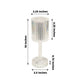 Color changing acrylic table lamp with a crystal cylinder design.