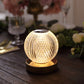 Dimmable LED centerpiece lamp with a warm white glow and diamond cut design.