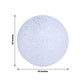 Color changing LED ball light centerpiece in white, 10 inches in diameter.