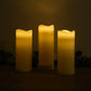 6 Pack Ivory Flickering Flameless LED Pillar Candles, 10" Real Wax Wavy Top Battery Operated Candles