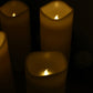 6 Pack Ivory Flickering Flameless LED Pillar Candles, 10" Real Wax Wavy Top Battery Operated Candles