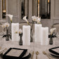 6 Pack White Flickering Flameless LED Pillar Candles, 10" Real Wax Wavy Top Battery Operated Candles