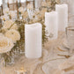 6 Pack White Flickering Flameless LED Pillar Candles, 10" Real Wax Wavy Top Battery Operated Candles