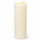 6 Pack Ivory Flickering Flameless LED Pillar Candles, 12" Real Wax Wavy Top Battery Operated Candles