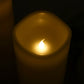 6 Pack Ivory Flickering Flameless LED Pillar Candles, 12" Real Wax Wavy Top Battery Operated Candles