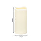 6 Pack Ivory Flickering Flameless LED Pillar Candles, 8" Real Wax Wavy Top Battery Operated Candles 