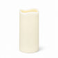 6 Pack Ivory Flickering Flameless LED Pillar Candles, 8" Real Wax Wavy Top Battery Operated Candles 