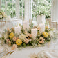 6 Pack White Flickering Flameless LED Pillar Candles, 8" Real Wax Wavy Top Battery Operated Candles 