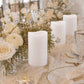 6 Pack White Flickering Flameless LED Pillar Candles, 8" Real Wax Wavy Top Battery Operated Candles 