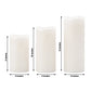 Set of 6 White Flameless LED Pillar Candles, Real Wax Wavy Top with Flickering Light & 6/18H Timer -