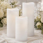 Set of 6 White Flameless LED Pillar Candles, Real Wax Wavy Top with Flickering Light & 6/18H Timer -